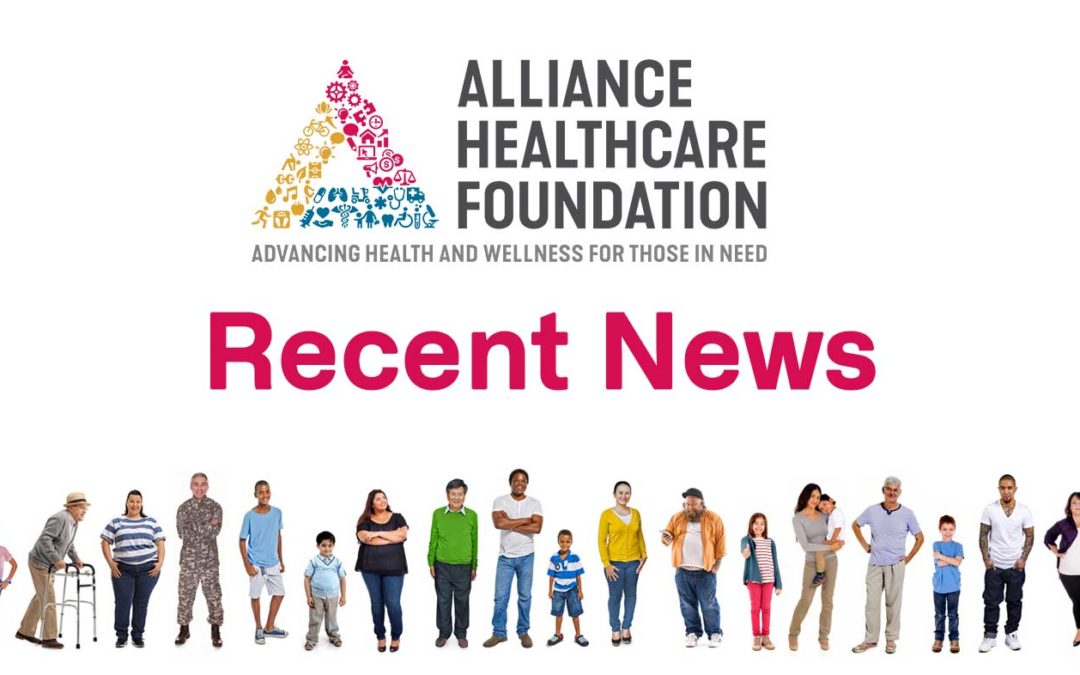 Alliance Healthcare Foundation Reports Recent News: Impact Investment in Mental Health Services, New People and Funding Opportunity