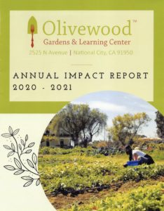 front green cover of Olivewood 2021 impact report