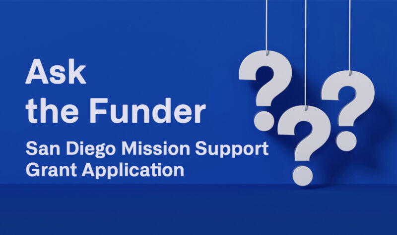 Question marks for Ask the Funder