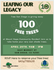 flyer for Leafing our Legacy, Earth Day 2024