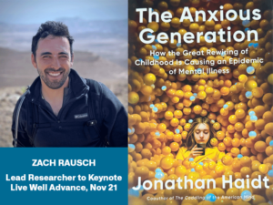 Zach Rausch image next to Anxious Generation book cover