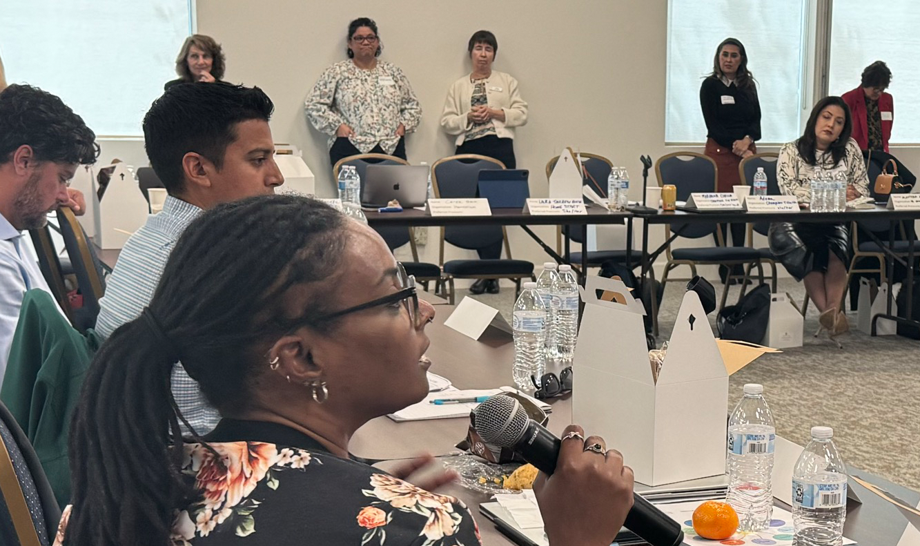 Janel King speaking at AHF's nonprofit capacity building workshop 4/16/2025