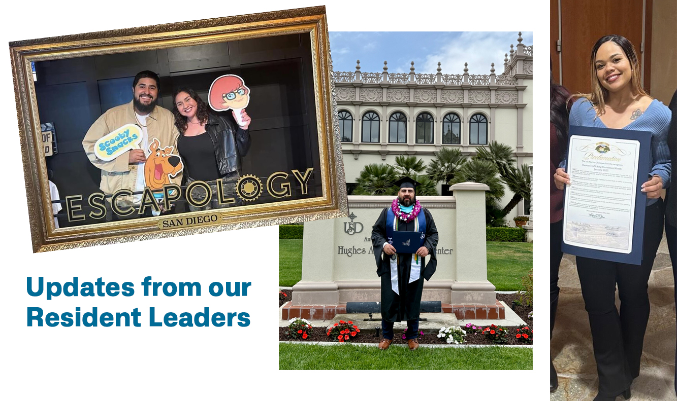 Collage of photos from 3 resident leaders_Updates from our Resident Leaders